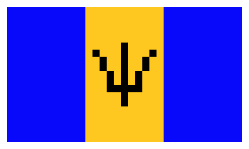 [02a79a] Barbados flag