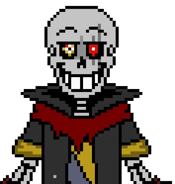 [6c26bc] Skarskull the Skeleton (After Joining Skully's and Luna's Murderous Dusty Rampage) - Undertale AU OC Phase 1