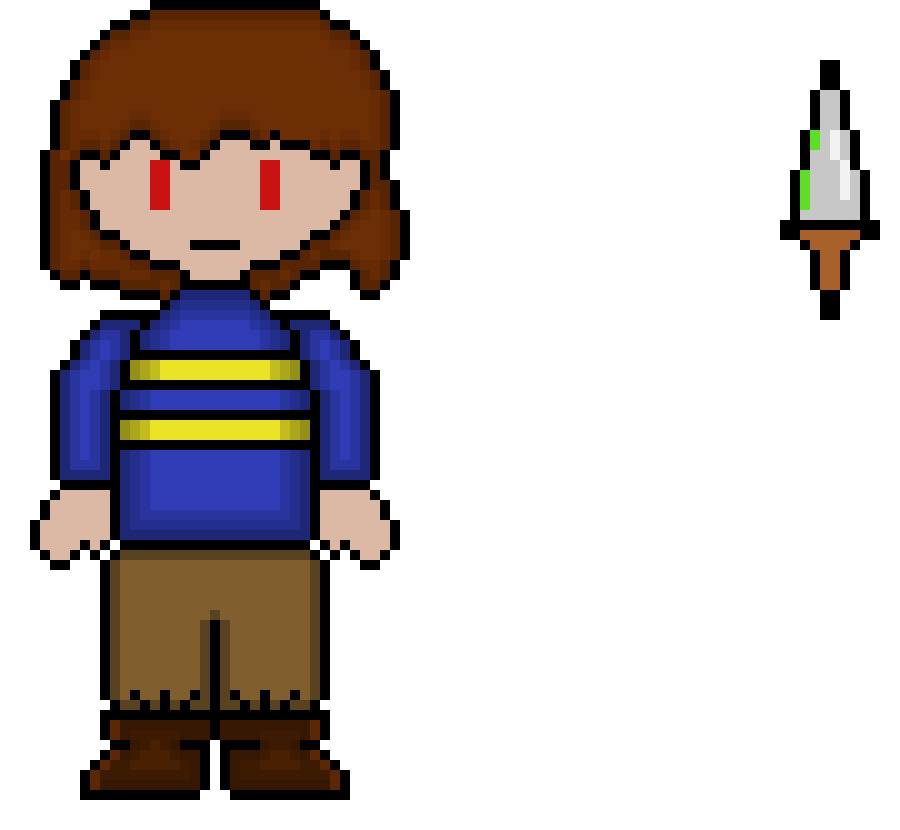 [78a5cd] *Dodges the hit and pulls out dagger, stabbing the attacker.*}SE!Chara