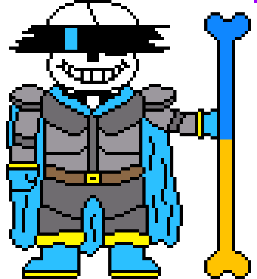 I put one of those black bars on Ians Sans Undyne.