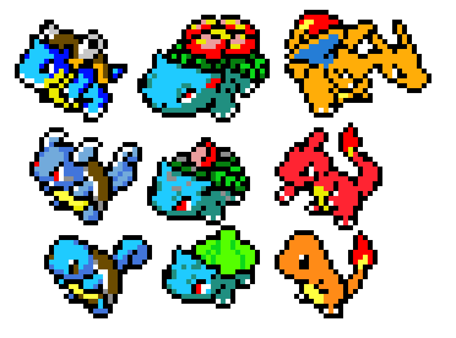 Pokemon Gen 1 Starters