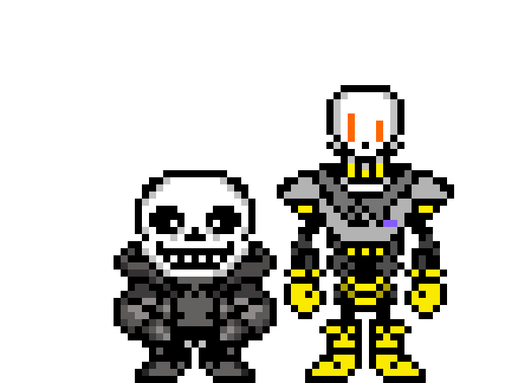 Overworld Decatale Sans And Papyrus