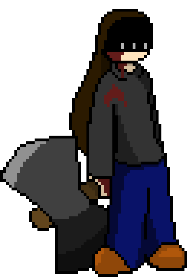 [e22b6a] "Before we go in there though, does anyone have something to sharpen my axe?" *He asked the crowd of people around him.*