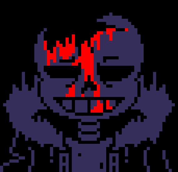 [7ce906] Huh... what are these black and purple tiles doing here? And why are they glowing? -HorrorTale Sans