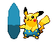 [7e9c1d] Surfer Pikachu