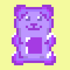 [2439cb] Purple Gummy Bear!