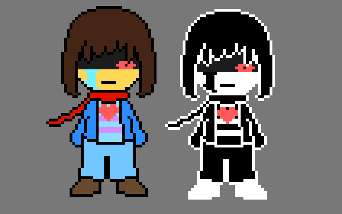 [7f23e0] Dis-Spare Frisk (Colored And Not Colored)