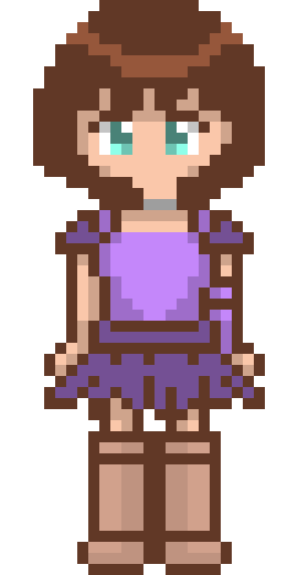 Pixel brown girl