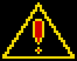 [c0676c] yellow-red exclamation in a triangle