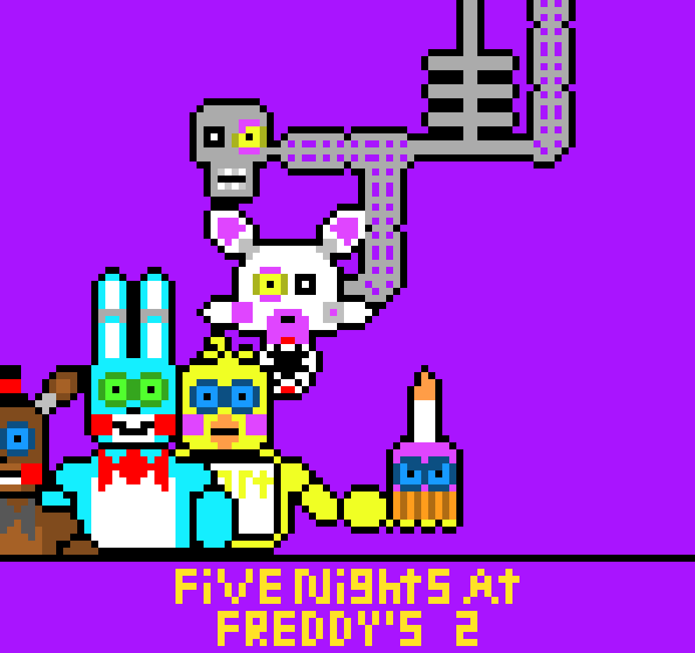 [0158f3] as most of you know, i made a fan-made pixel poster for the fnaf 2 movie, well, now about almost 2 years later, it's out (i haven't gotten to watch it yet cause it's not on DVD yet), so, im going to do the same but for the 3rd movie