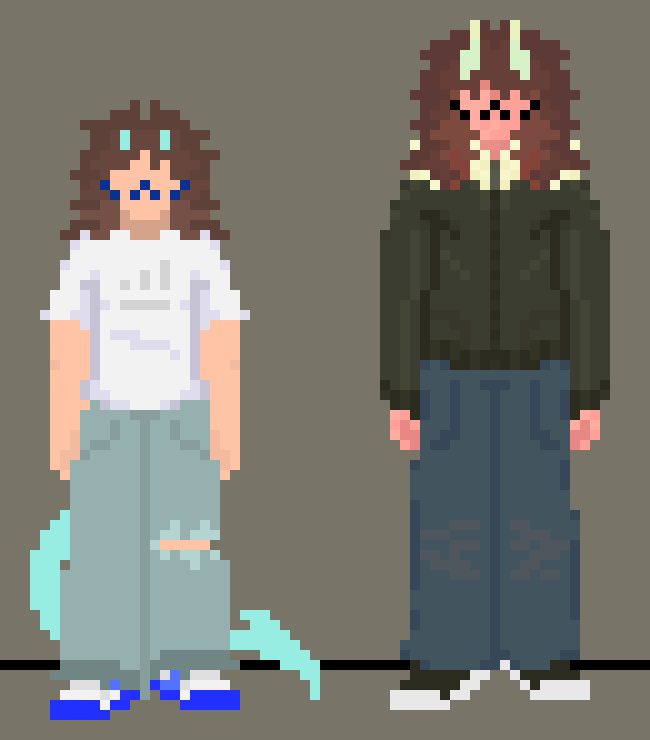 [816c09] I mean- we can ig. In a nutshell- she's mostly back to normal. Though her skin was left hella sensitive, went from 5'3 to 8' back to 6'4, no tail. Uhhhh yea