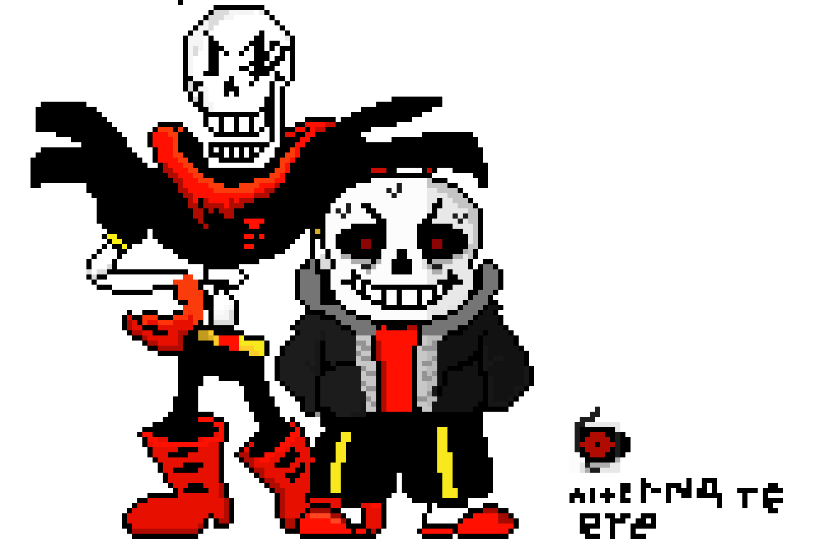 [9664c4] hd sans and papyrus underfell edition