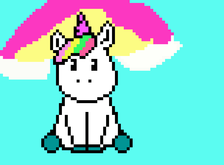 [e2e7f9] unicorn pixel
