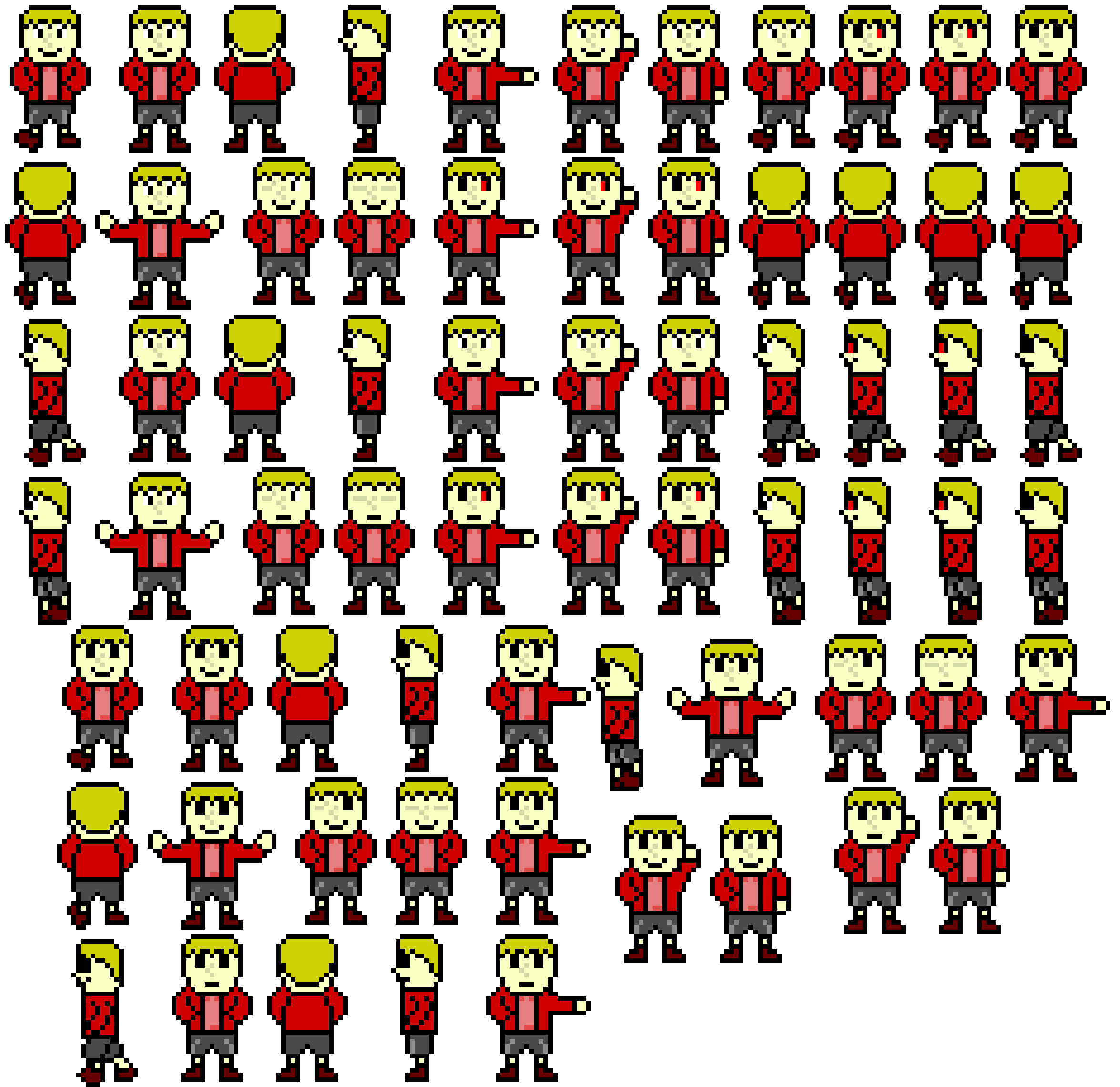 [9664c4] Alex Sprite Sheet - V2 - UnderLife