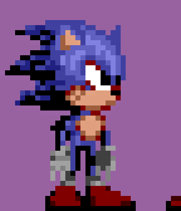 [c2fe0c] *A blue hedgehog enters staring at them*