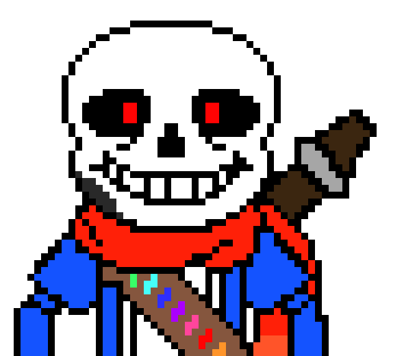 [b9de0d] *throws a sans x papyrus* - skinnny ink!sans