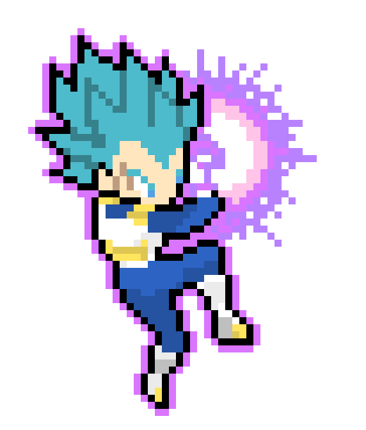 [a662d6] Super Saiyan God Super Saiyan (Super Saiyan Blue) Vegeta - Galick Gun