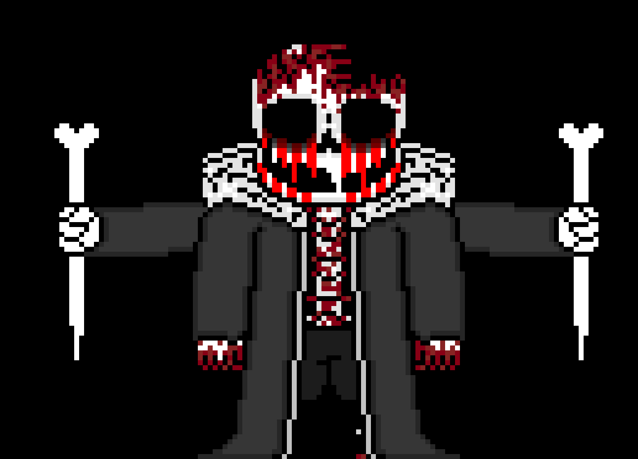 [e8cb42] *you cut the strings, the smile and hands disappear, you notice arms grow out him as his mouth melts* *distorted laughter* *suddenly apoc madness's hands explode off* 