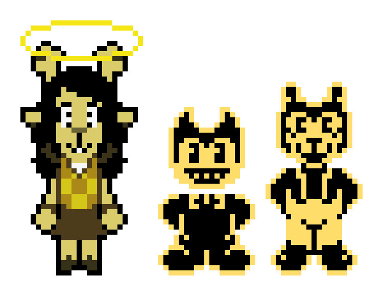 [6c26bc] Inkrune AU: Ella Angel + Bendy and Boris