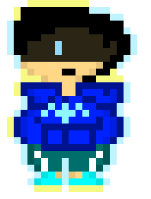 [7a0a81] ... *he floats down to the super blade and picks it up.*