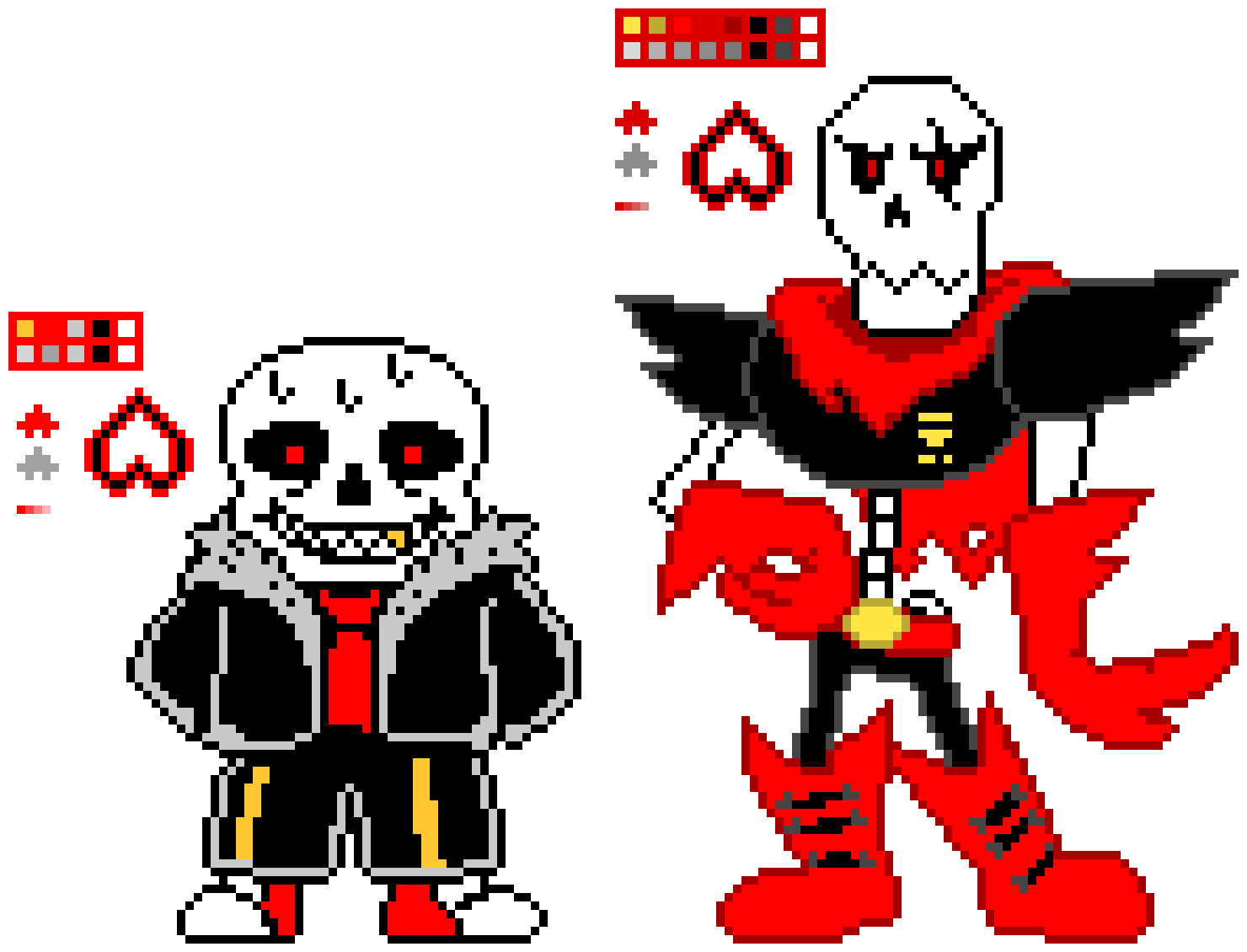 Underfell Sans and Papyrus