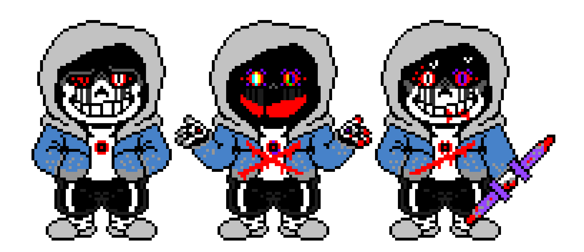 [b13904] KillerDust Sans The Skeleton last breath Hardmode Battle Sprite. (Vlol)