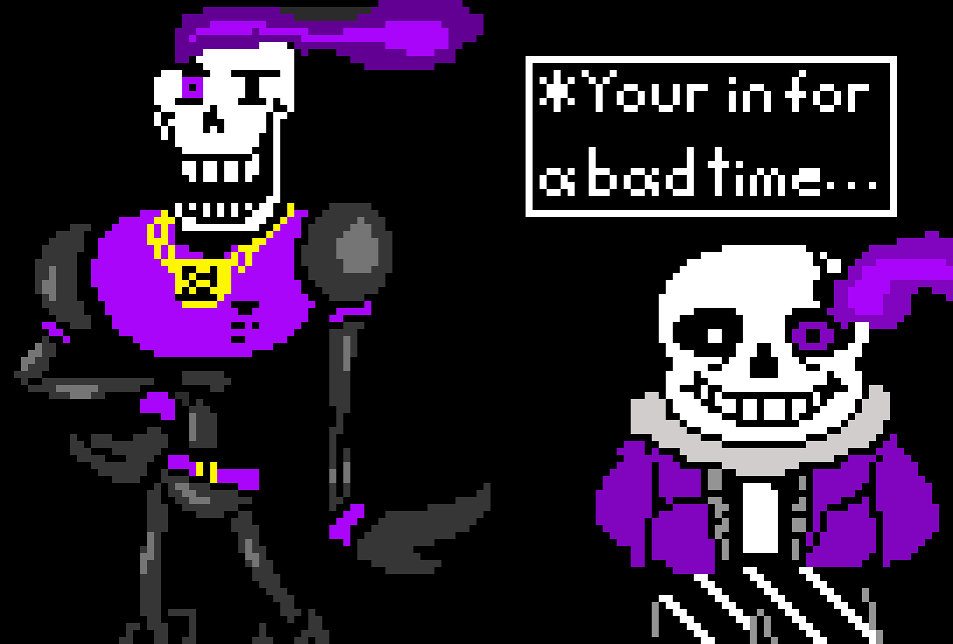 [9664c4] Void Sans and Void Papyrus's Battle.