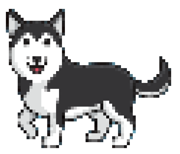 [0effdc] Standing Husky