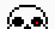 [cb9032] *blocks with bones and gaster blasters the attacks while dodging the slash 