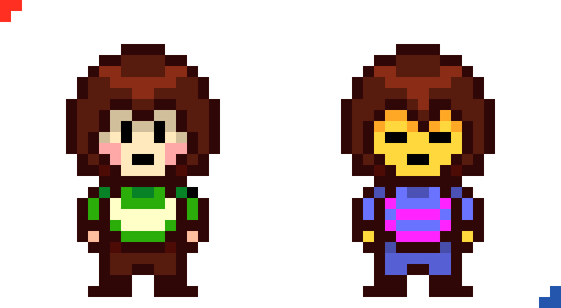 Frisk and Chara Custom sprites