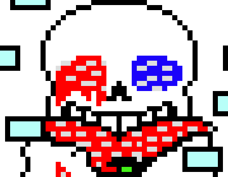 a blaster appear front of geno if he avoids he takes damage if not he doesn't *