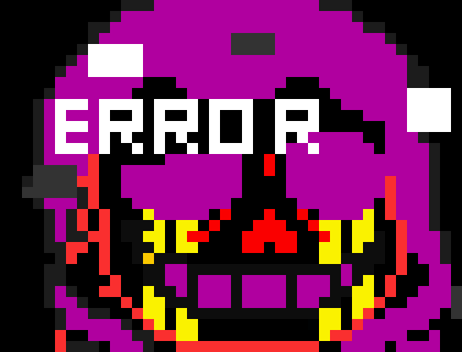dustale error sans: THERE CAN ONLY BE ONE DUST ERROR [summons gaster blaster]