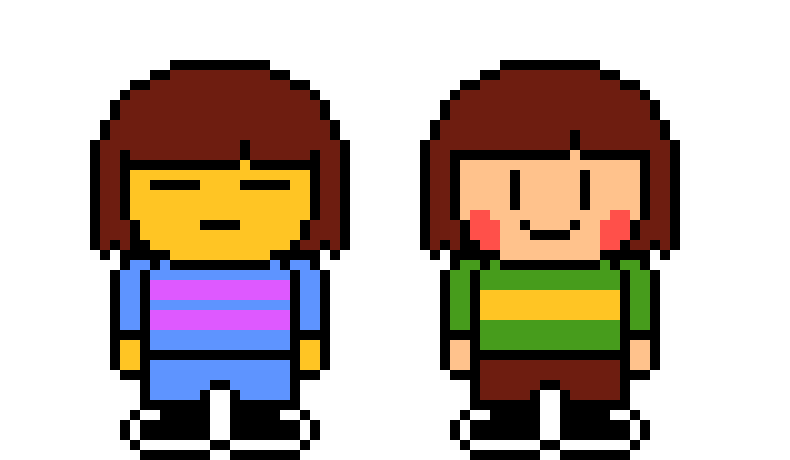 Fan-made Undertale Chara & Frisk Battle Sprite