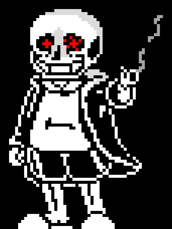 sudden changes sans: [shoots threw it] huh thats weak [walks up to smiley]