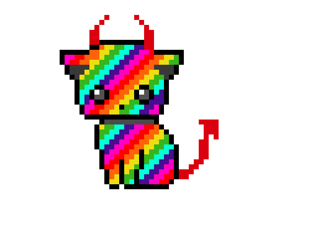 [9664c4] evil rainbow kitten 