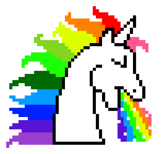 [9664c4] Rainbow Puking Unicorn