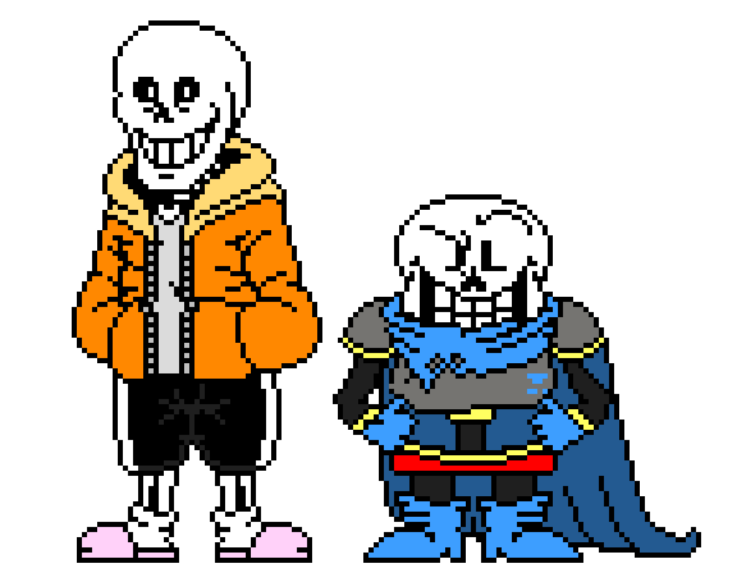 i decided to redraw TOTALLY REAL UNDERTALE AU NOT UNDERSWAP sans the undertale and PAPYRA GRAT!