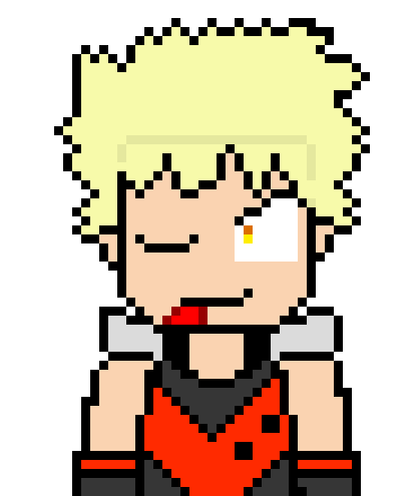 [b9de0d] *he trys to stop the punch with a bomb but it blast him to a wall* - bakugou katsuki  