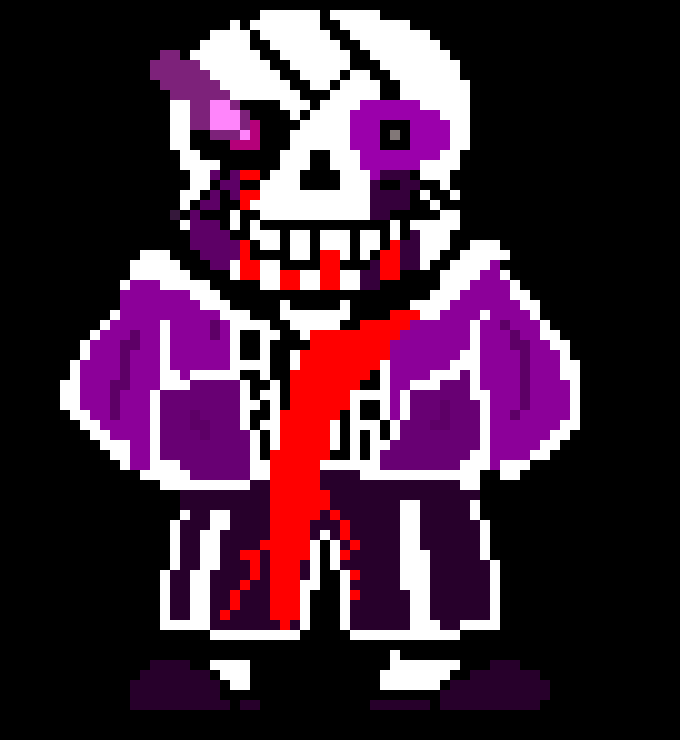 [70b8fc] Undertale Sans purplenekostale Sprite final phase dead