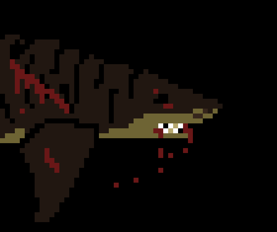 [013076] -[ the shark is way too heavy for him ]-