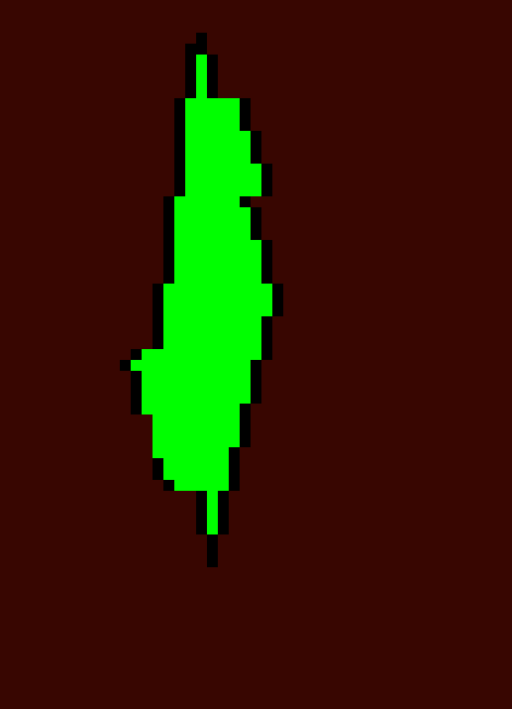 Portal turns half of the waterfall bloody red *