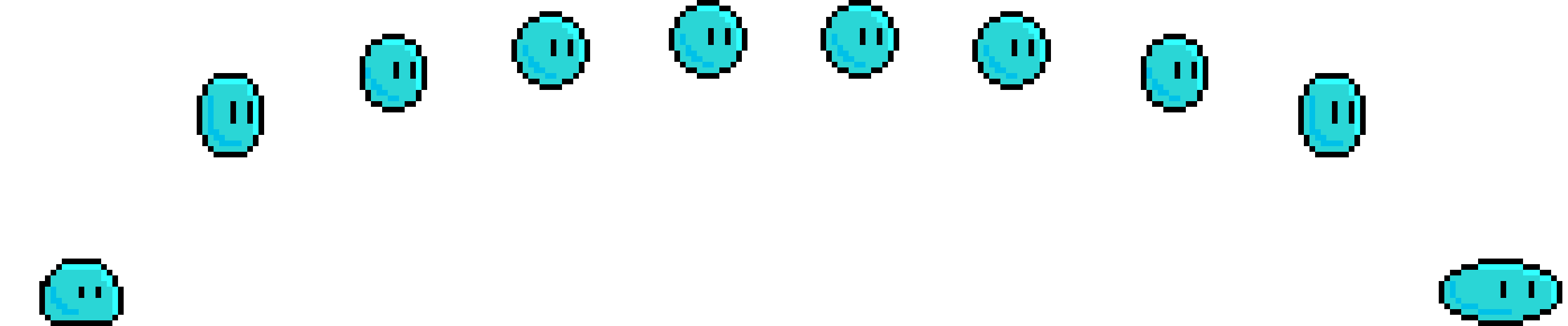 [25ede4] Slime Sprite Sheet Jump Blue