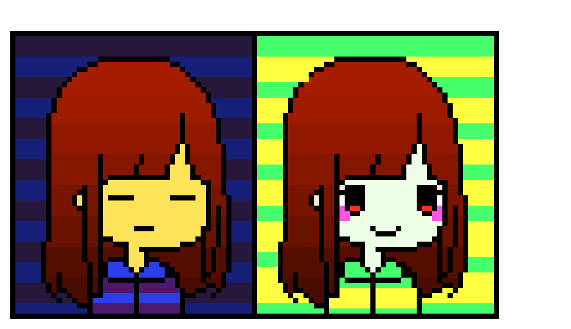 [9664c4] chara and frisk ( undertale )