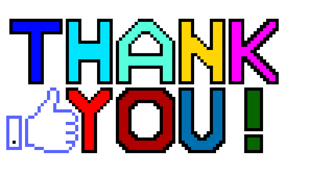 [9664c4] Thank You Pixel Art