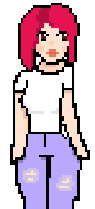 [9664c4] Pretty Pink-haired girl