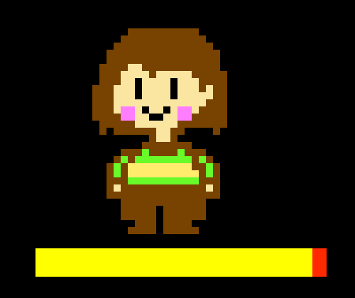 [acbc50] *frisk becomes chara and all the hidden EXP has beenfound and her HP grows*