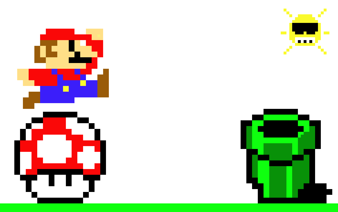 [9664c4] Mario Jumping with sun