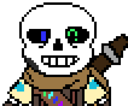 [b9de0d] hey fluufy red boi. have you seen chara? - skinnny ink!sans