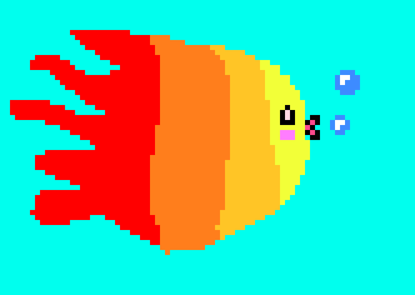 [9664c4] WEIRD FIRE FISH THING UNDER WATER