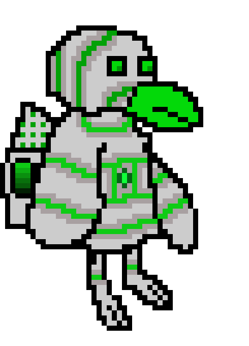 [d436d4] Guy who helps with fights and has a green face visor